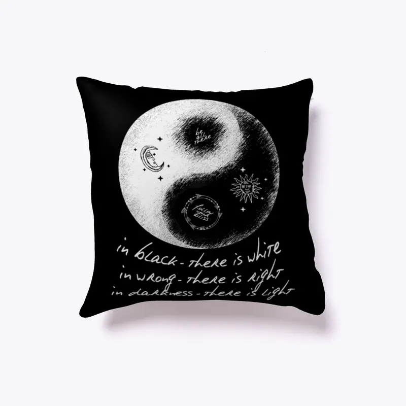 Ying Yang Vibes Throw Pillow